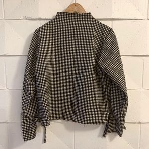Mock Neck Flannel Shirt